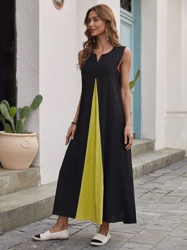 ROCHIE SHEIN COLORBLOCK NOTCHED